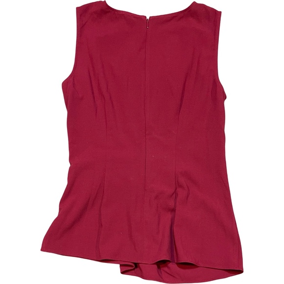 Ann Taylor Red Twist-Waist Shell Top Size 4 - Picture 3 of 3
